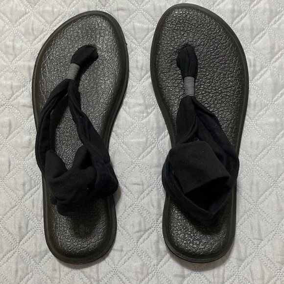 Sanuk sling sandals - Size 11-Black - Picture 1 of 2